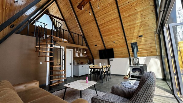 Smart TV, fireplace