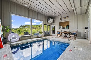 Indoor pool, a heated pool
