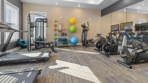 A gym with treadmills, elliptical machines, and exercise balls. - Landing New Braunfels (New Braunfels)