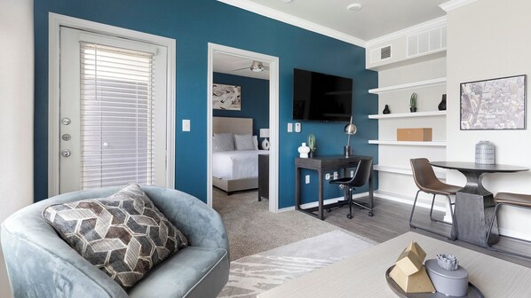 Apartment | Living area | 50-inch Smart TV with digital channels