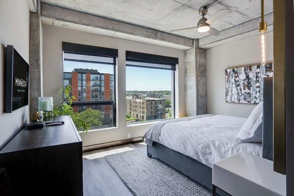 Departamento (1 Bedroom) | 1 habitación, espacio para trabajar con laptop y ropa de cama