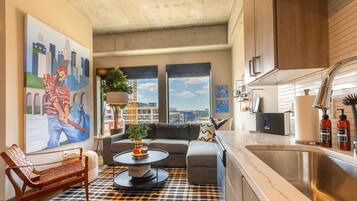 Appartement (0 Bedroom) | Cuisine privée | Micro-ondes, four, moulin à café