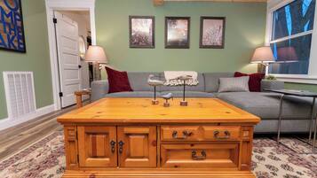 House (2 Bedrooms) | Living area | TV, fireplace