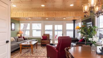 House (2 Bedrooms) | Living area | TV, fireplace