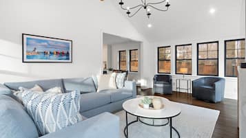 Villa (3 Bedrooms) | Living area | TV, fireplace