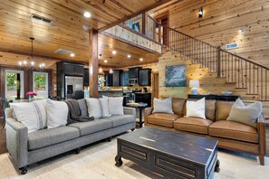 TV, fireplace, foosball