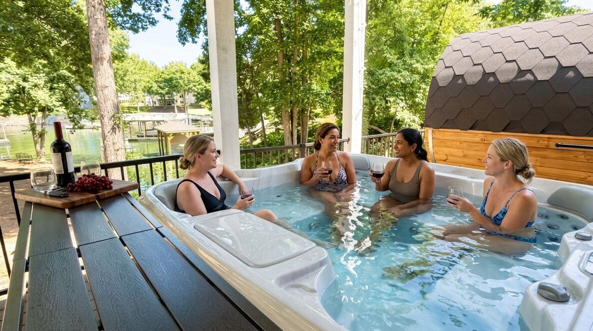 Outdoor spa tub
