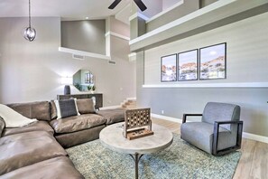 TV, video games, foosball, offices