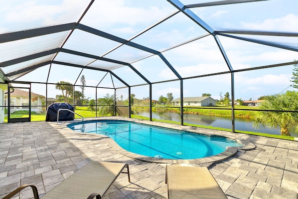 A heated pool