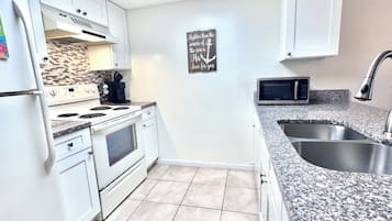 Microwave, oven, stovetop, dishwasher