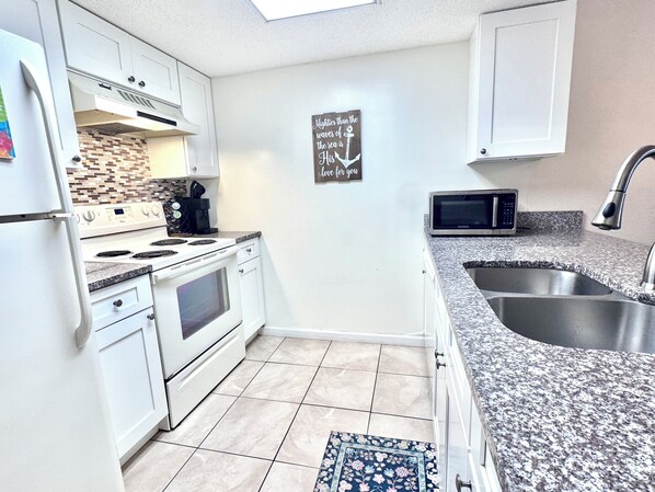 Microwave, oven, stovetop, dishwasher