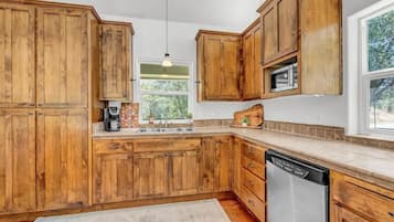 Microwave, oven, stovetop, dishwasher