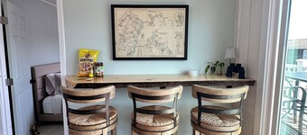 Short walk to the beach! See & hear the ocean in the distance. Great living area