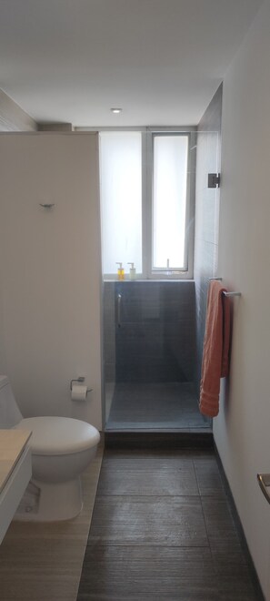Haartrockner, HandtĂŒcher, Seife, Shampoo