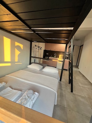 1 bedroom, travel crib, WiFi, bed sheets - Aelia Sky View Loft & Rooftop Acropolis View (Athens)