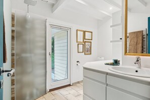 Shower, hair dryer