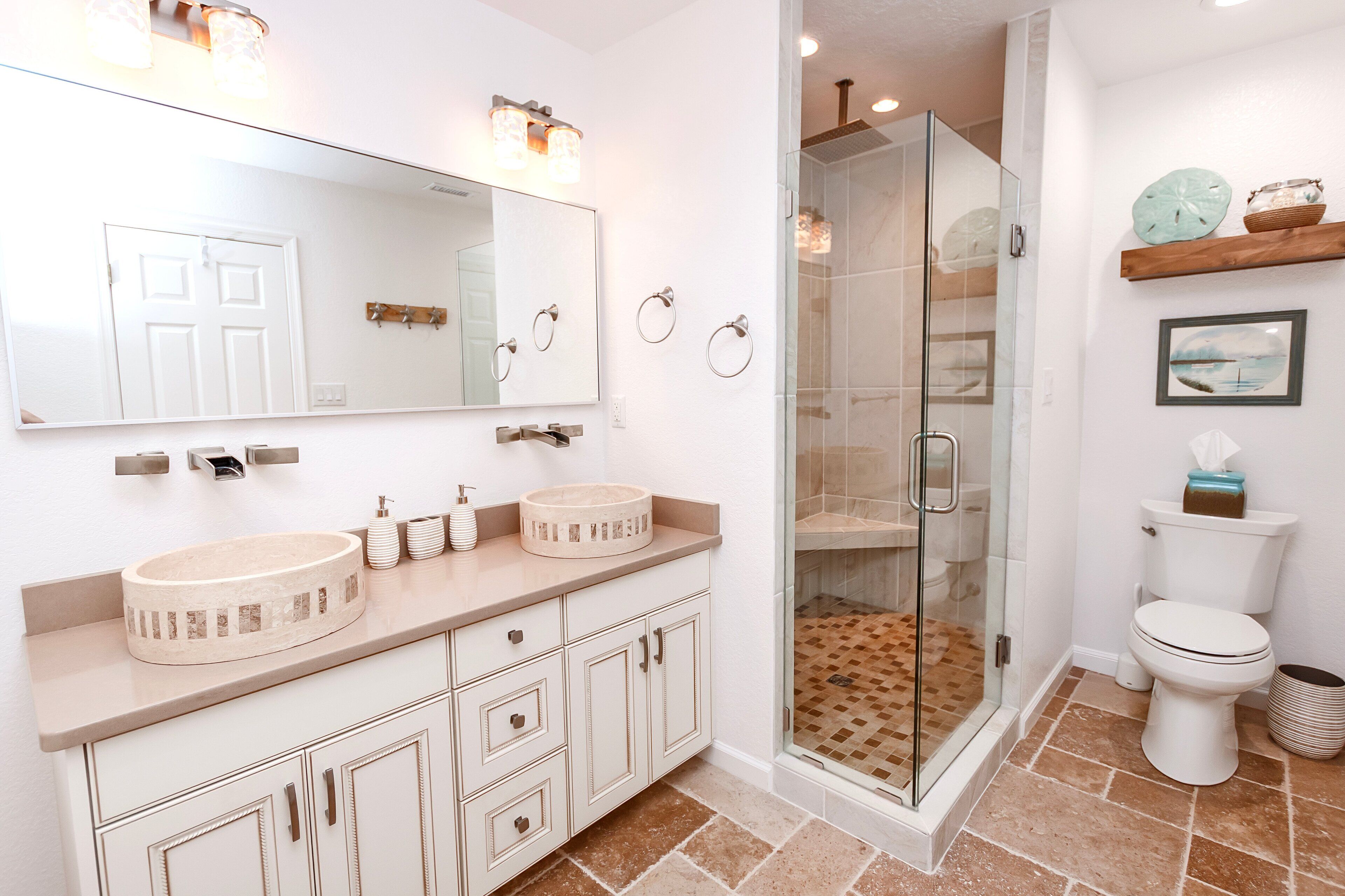 Shower, towels
