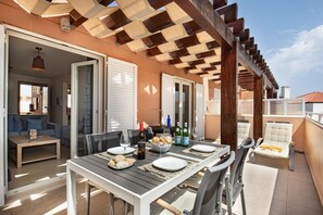 Outdoor dining - Cabanas Gardens, 4px, Penthouse (Cabanas de tavira)