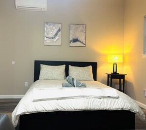 1 غرفة نوم وواي فاي وملاءات أسرّة