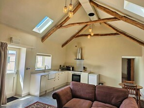 TV, fireplace - The Byre @ Broomhill Barns (Narberth)