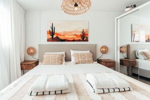 2 bedrooms, travel crib, WiFi, bed sheets