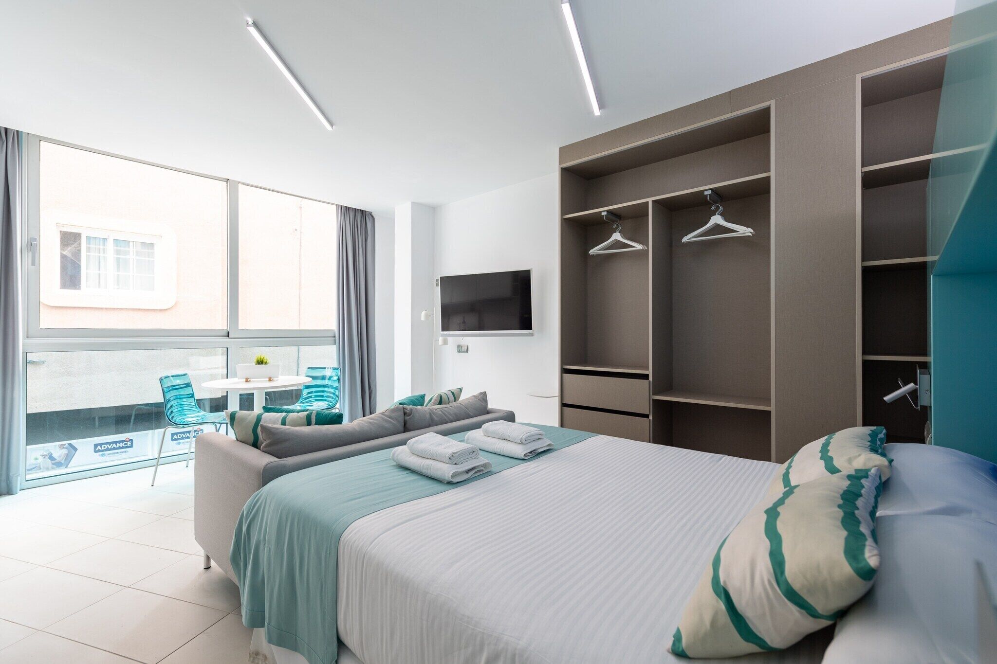 Desk, iron/ironing board