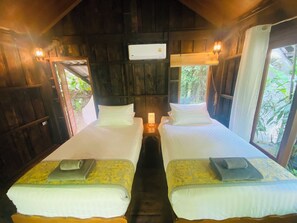 1 sovrum och sängkläder