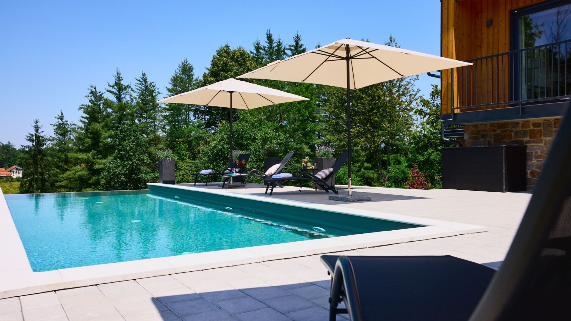 A heated pool