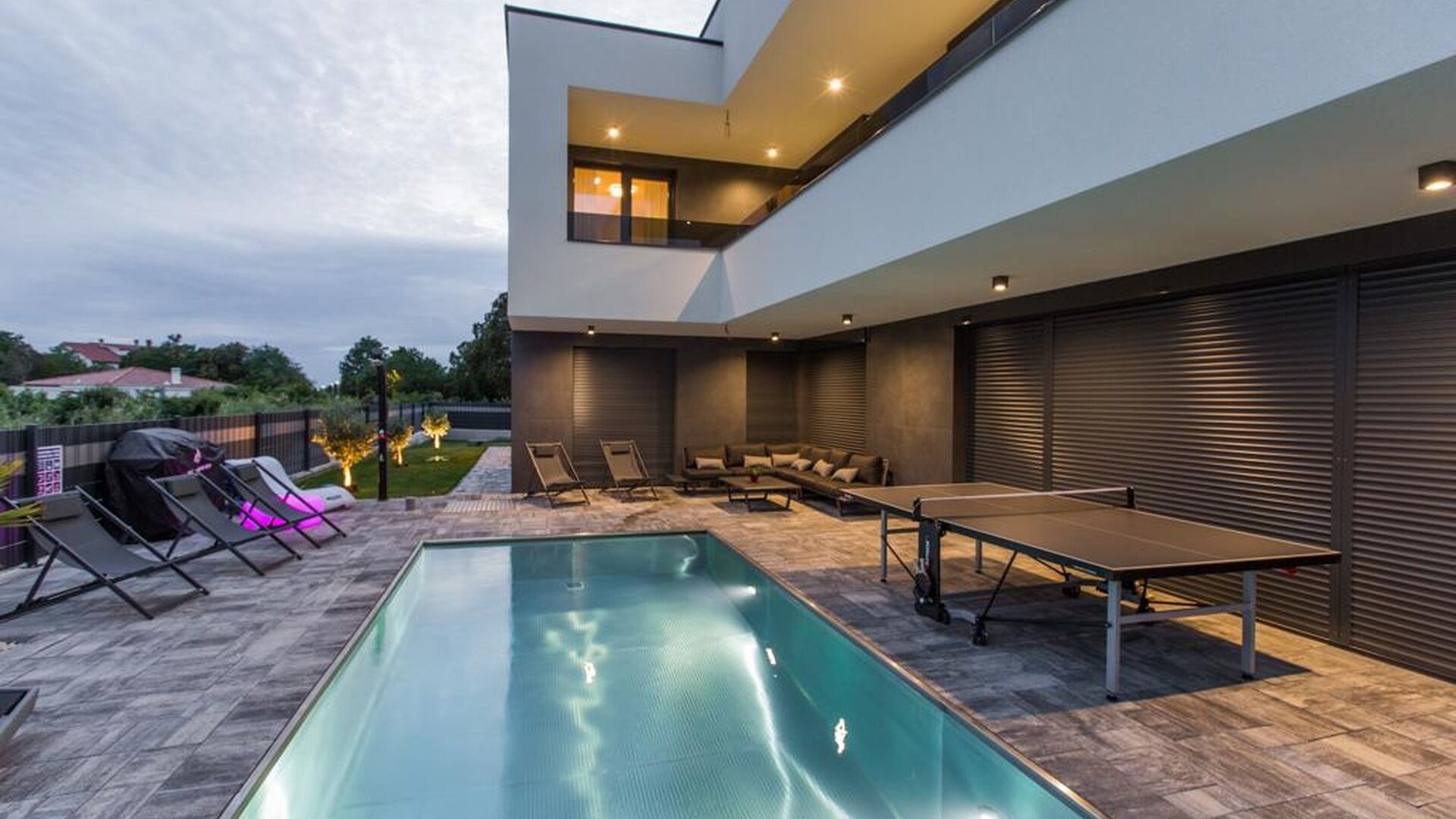 A heated pool