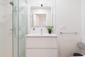 Shower, hair dryer