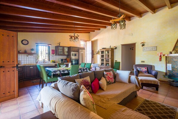 Smart TV, fireplace