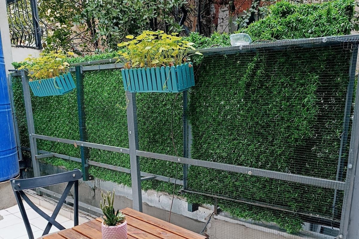 Double Room Kitchen Terrace | Premium bedding, iron/ironing board, bed sheets
