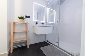 Shower, hair dryer