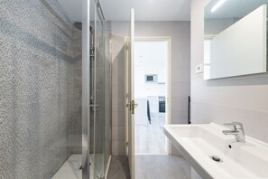Shower, hair dryer