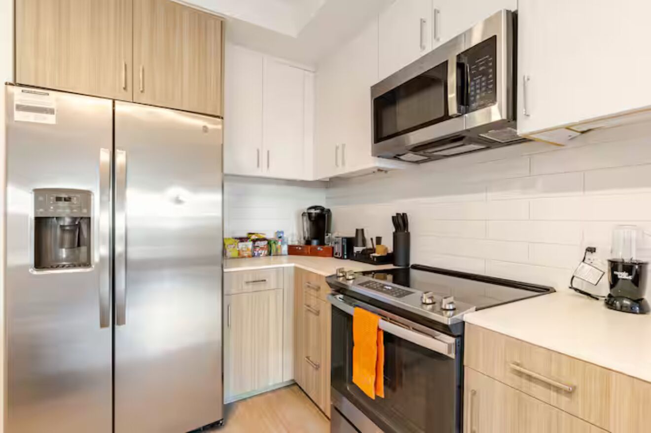 Microwave, oven, stovetop, dishwasher