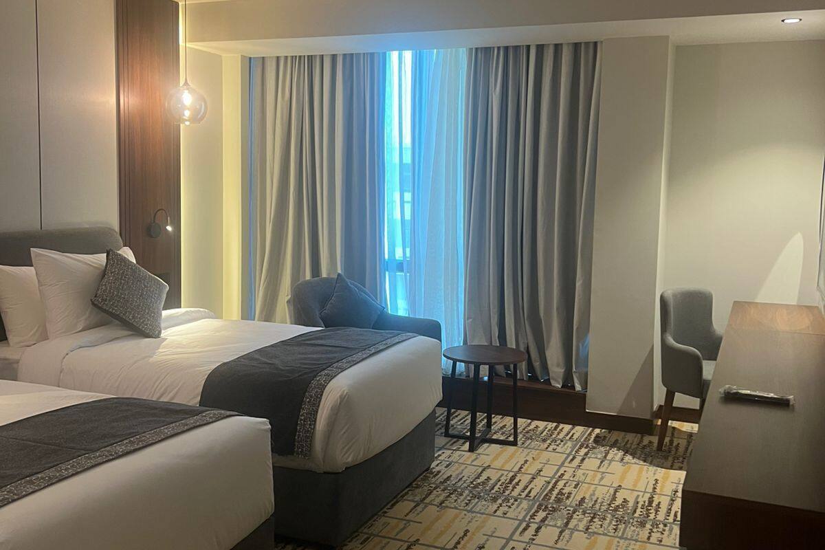 In-room safe, laptop workspace, iron/ironing board, free WiFi