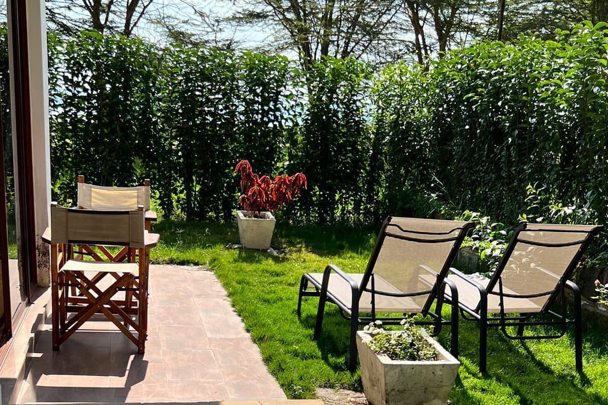 Habitación doble de lujo, balcón, vista al jardín | Vista al jardín