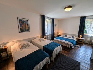 5 chambres, Wi-Fi gratuit, draps fournis