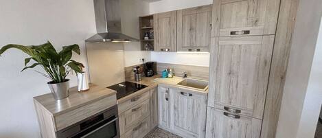 Kühlschrank, Mikrowelle, Herdplatte