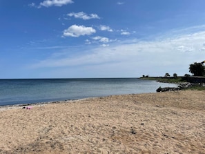 A sandy beach with a calm sea and a clear sky. - 4 Star Holiday Home in Fagelmara (Fågelmara)