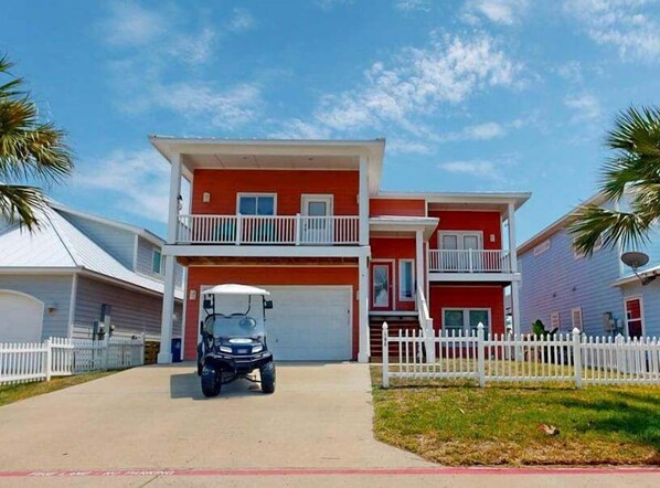 Exterior - FD186 Shared Pool, Pet Friendly, Golf Cart Included, Boardwalk to the Beach (Port Aransas)