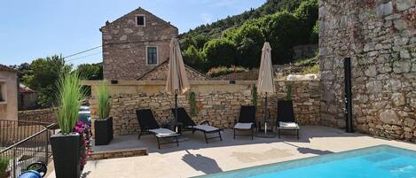 A heated pool
