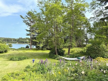 Unterkunftsgelände. Classic New England Waterfront House Big Lawn Beautiful Sunrise