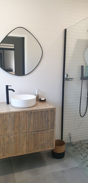 Shower, hair dryer