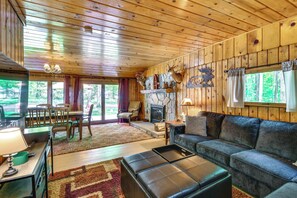 House (2 Bedrooms) | Interior - Cabin 600' to Manistee Lake Private Shared Access (Kalkaska)