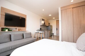 1 間睡房、熨斗/熨衫板、免費 Wi-Fi、床單