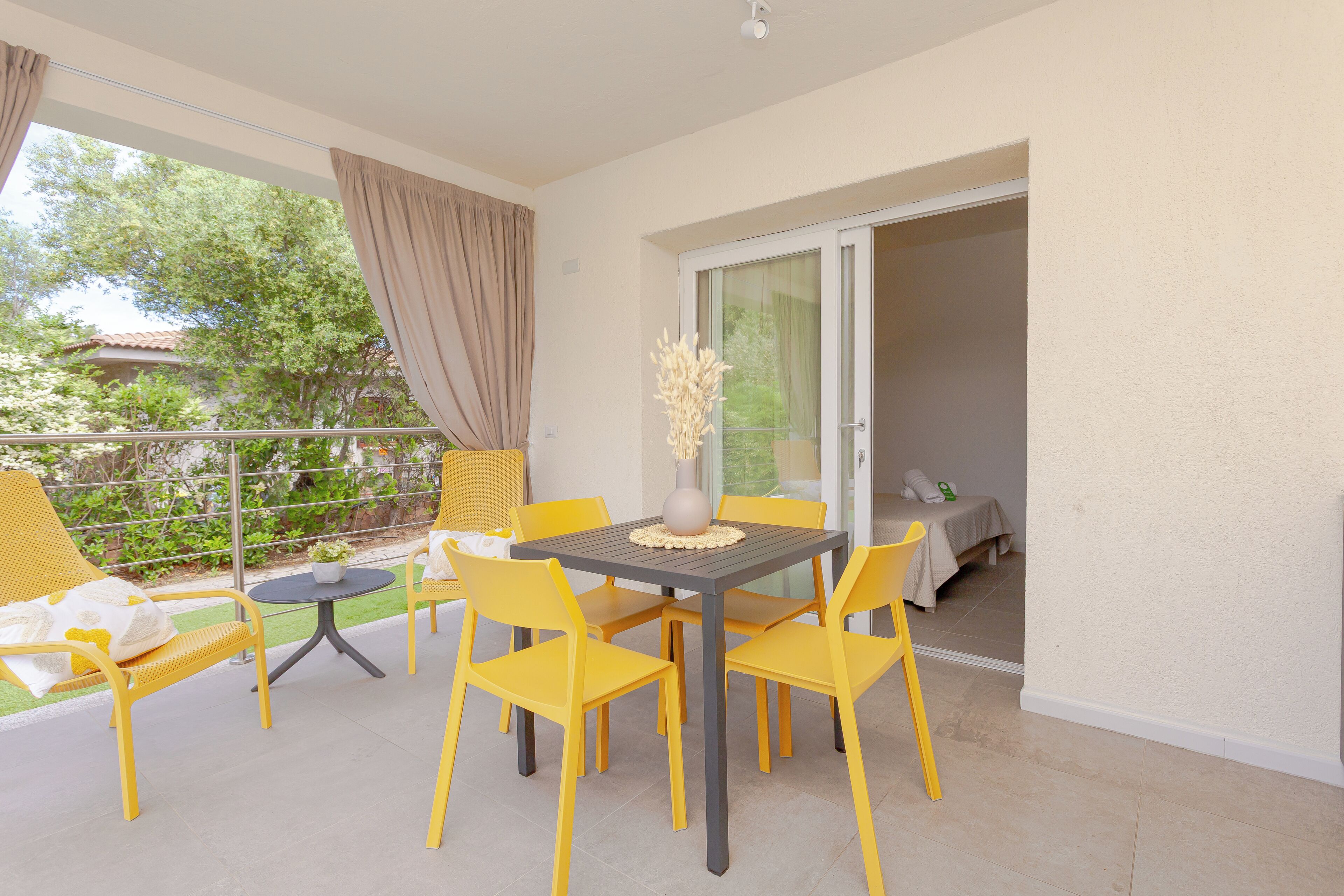Comfort Quadruple Room, Pool View | Terrace/patio