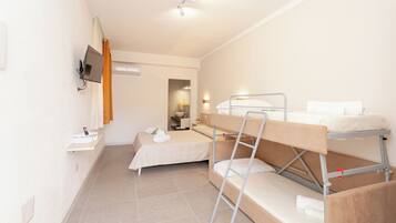 Comfort Quadruple Room, Pool View | Desk, free WiFi