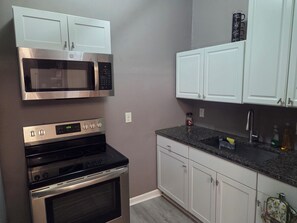 Microwave, oven, stovetop, dishwasher