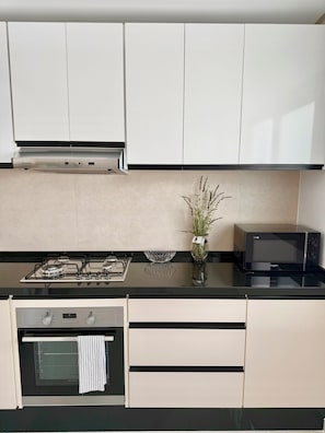 Microwave, oven, stovetop